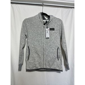 Quiksilver Youth Kids Size S/10 Zip Up Hoodie Sweatshirt Jacket Gray NWT‎ F16